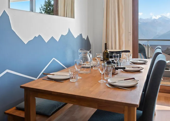 Crans-montana, 5 Pers, Balcon Vue Et Parking Prive 公寓 *