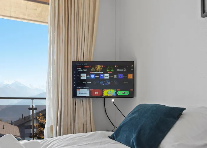 Crans-montana, 5 Pers, Balcon Vue Et Parking Prive 克莱恩 蒙塔纳